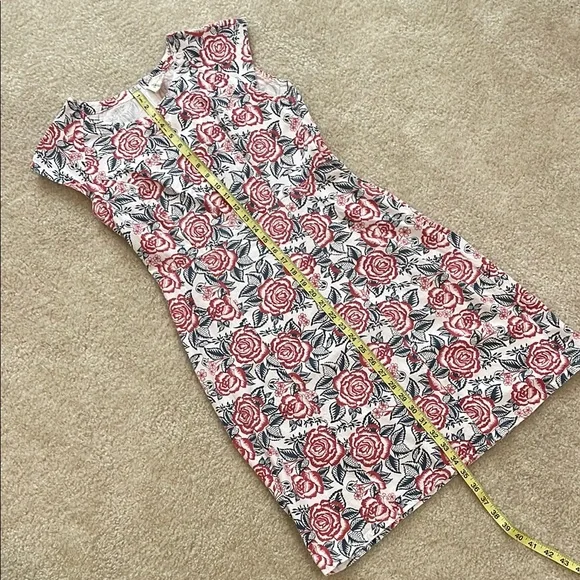 Mata Traders Pink A-line Midi Dress Sleeveless Crew Neck - Picture 5 of 10